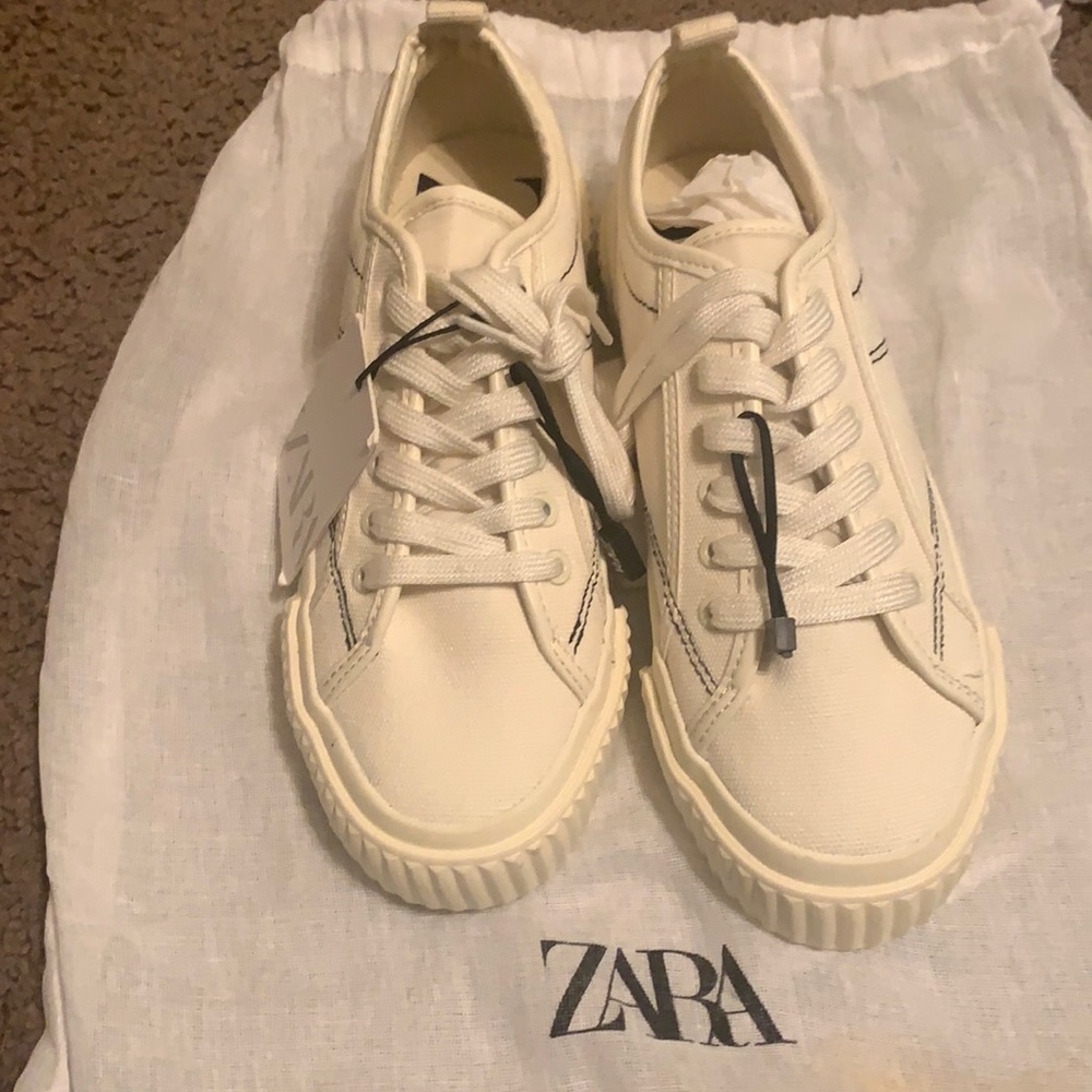 Zara cream sneakers
